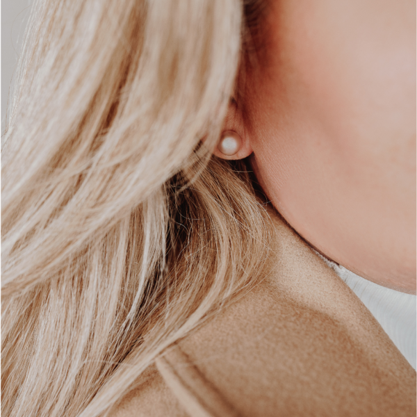 Pink Freshwater Pearl Earrings - Image 2