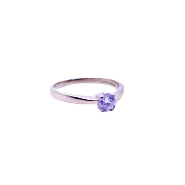 yellow gold 18k diamond solitar ring - Image 2